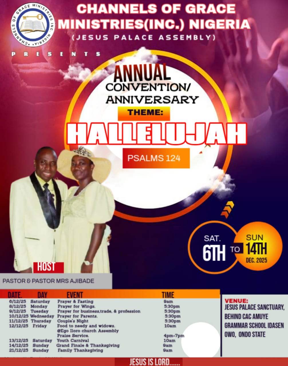 channels of grace ministries annual october prayer network